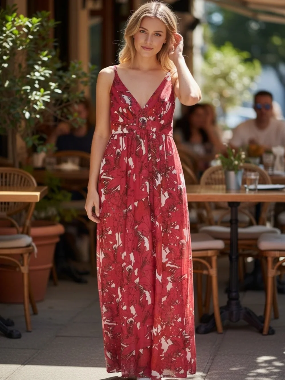 forever 21 red maxi dress Cutout Cami Maxi Dress